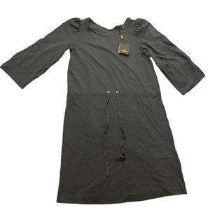 Massimo Dutti Dress, Navy w/drawstring, quarter inch sleeves,  XS, NWT, $50